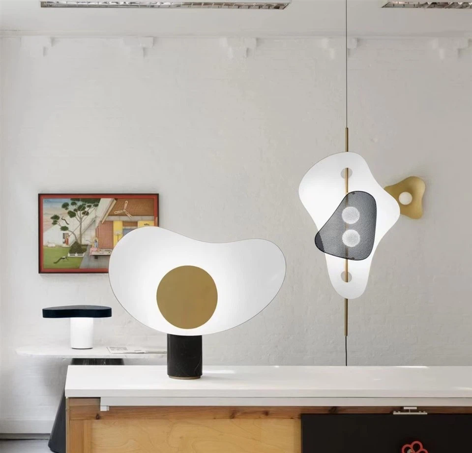 Cream Marble Lamp Table