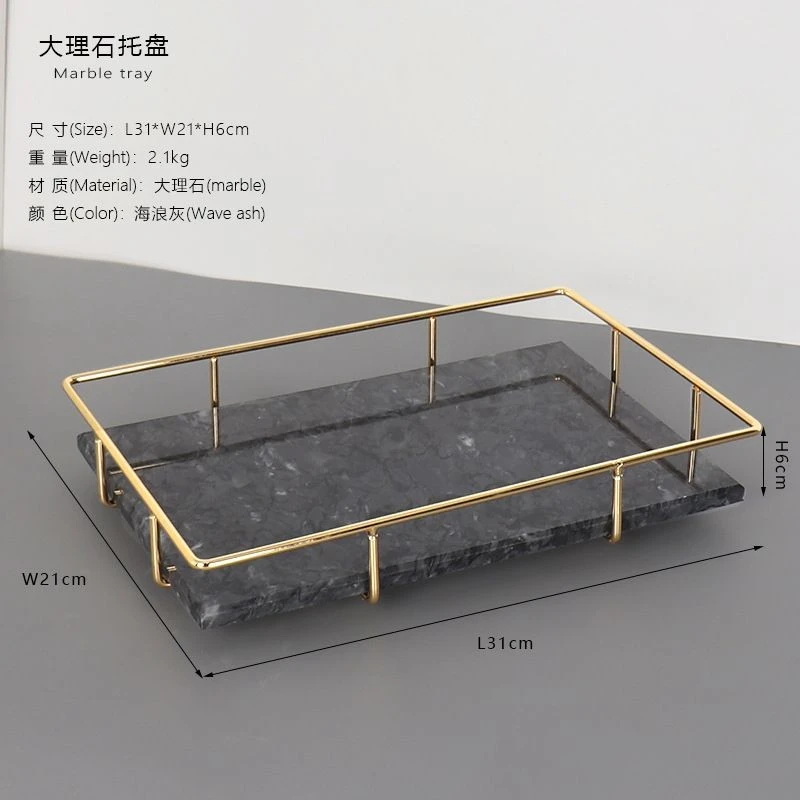 marble effect tray with handles (2)