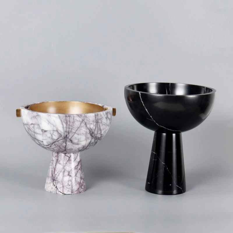 marble fruit bowl Black marble fruit bowl Black