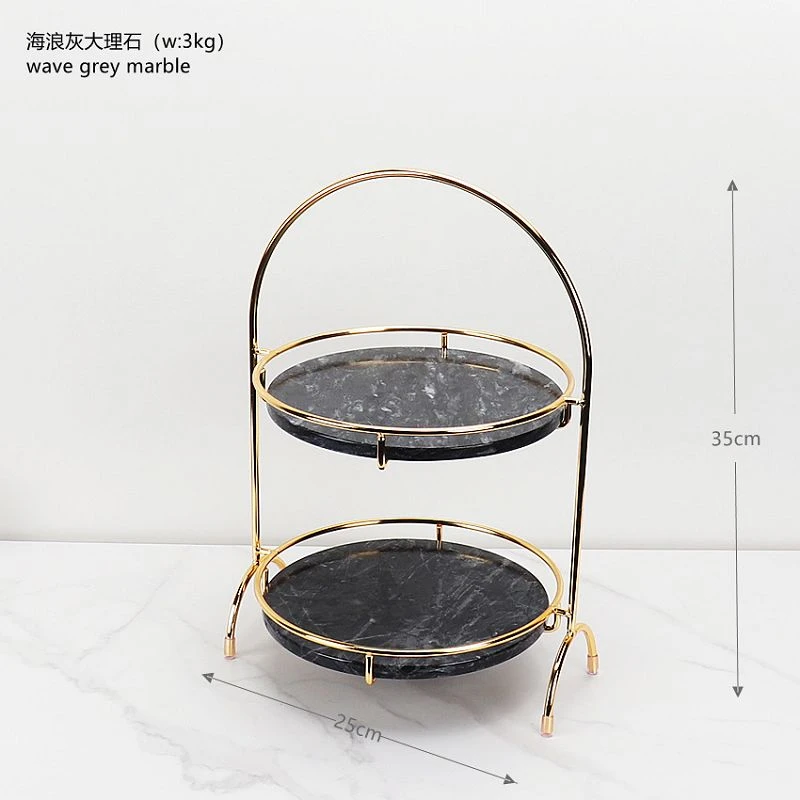 Marble double-layer jewelry rack 1 Marble double-layer jewelry rack 1