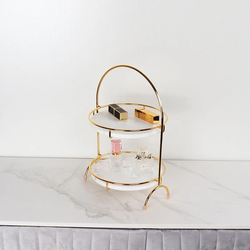 Marble double-layer jewelry rack 2 Marble double-layer jewelry rack 2